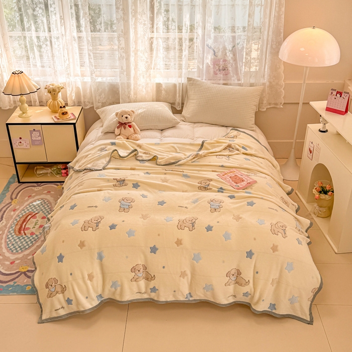 91家纺网 家纺一手货源 找家纺 慕尚家纺 2025新款高克重加厚雪花绒毛毯毯子 旺福