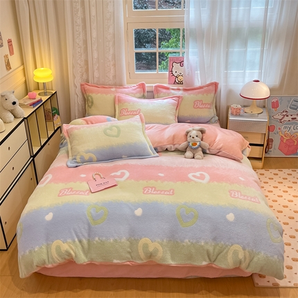 91家纺网 家纺一手货源 找家纺 （总）川悦生活 2024新款雪花绒印花单被套系列-夜景