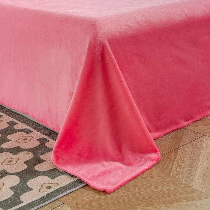 91家纺网 家纺一手货源 找家纺 宝薇 2024新款加厚牛奶绒大版卡通四件套 桃花公主