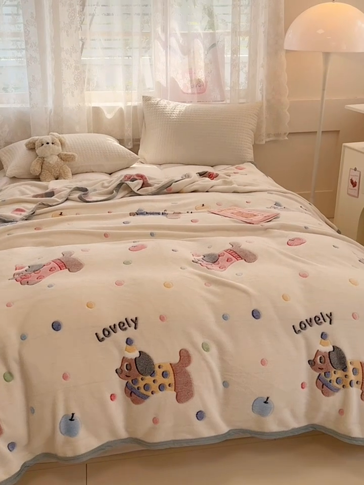 91家纺网 家纺一手货源 找家纺 慕尚家纺 2025新款高克重加厚雪花绒毛毯毯子 优瑞