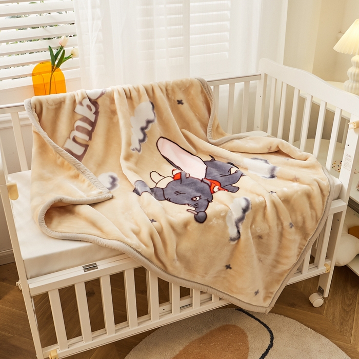 91家纺网 家纺一手货源 找家纺 凯轩毛毛毯毯子网销专供 2024新款舒适亲肤加大加厚儿童云毛毯毯子 小飞象