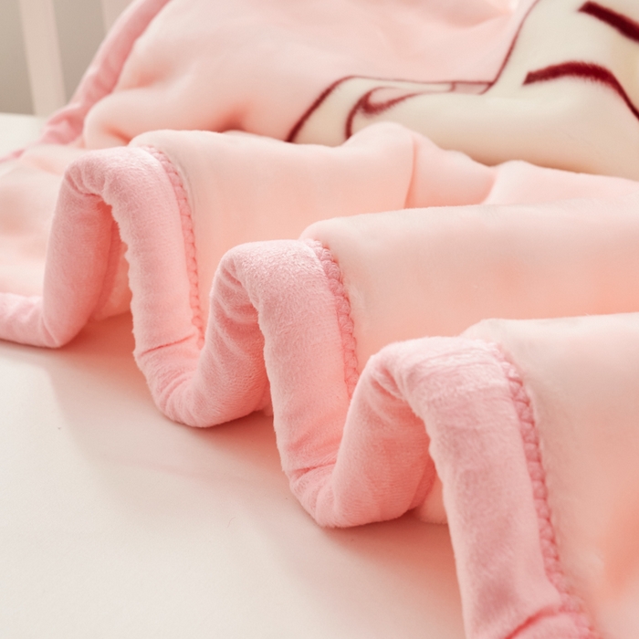 91家纺网 家纺一手货源 找家纺 凯轩毛毛毯毯子网销专供 2024新款舒适亲肤加大加厚儿童云毛毯毯子 兔娃