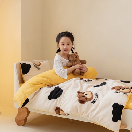 91家纺网 家纺一手货源 找家纺 （总）艾佳宝贝 2024新款牛奶绒多功能儿童盖毯式可脱卸被单被套