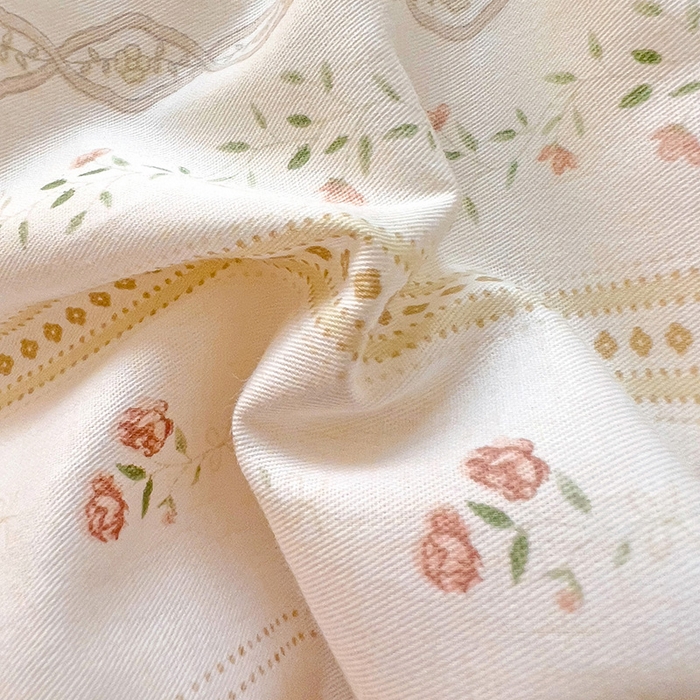 91家纺网 家纺一手货源 找家纺 捌月 2024新款棉加绒A版13372全棉B版高克重牛奶绒四件套直播新品 樱桃花开