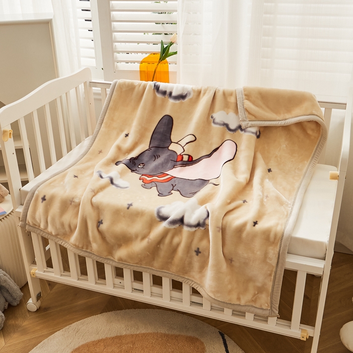 91家纺网 家纺一手货源 找家纺 凯轩毛毛毯毯子网销专供 2024新款舒适亲肤加大加厚儿童云毛毯毯子 小飞象