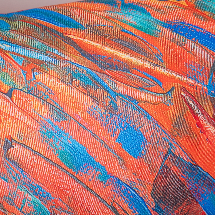 91家纺网 家纺一手货源 找家纺 璐维斯家纺 2025款 现货压缩发货 外贸跨境数码印花大版枕头枕芯temu shein 亚马逊 油彩画50*70cm/只