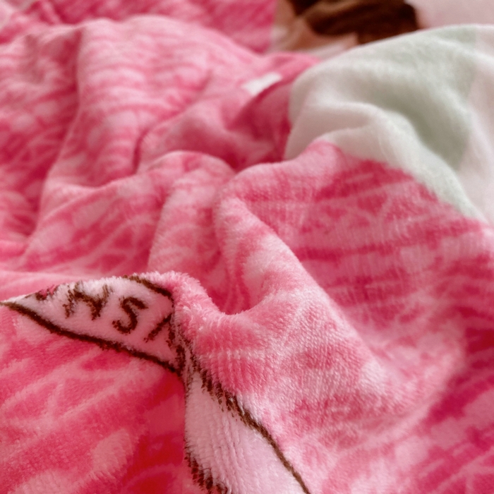 91家纺网 家纺一手货源 找家纺 宝薇 2024新款加厚牛奶绒大版卡通四件套 公主日记