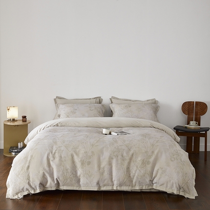 91家纺网 家纺一手货源 找家纺 （总）千朵森 2024新款全棉拼角磨毛四件套-风格二