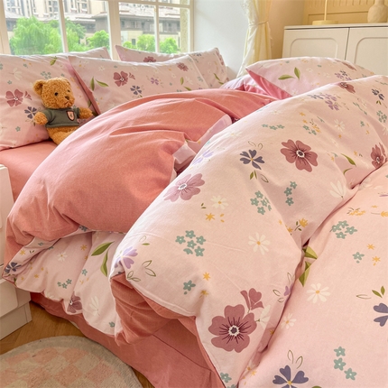 91家纺网 家纺一手货源 找家纺 （总）优贝 新款100%全棉磨毛印花四件套假一罚万