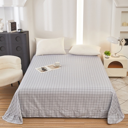 91家纺网 家纺一手货源 找家纺 雲归梦 2024新款全棉多规格加厚磨毛多规格单品--单床单 单床单-风景梦格-灰