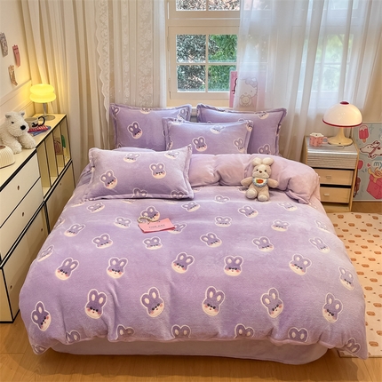 91家纺网 家纺一手货源 找家纺 （总）川悦生活 2024新款雪花绒印花单被套系列-夜景