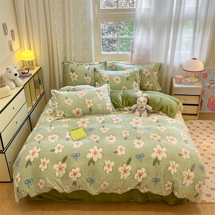 91家纺网 家纺一手货源 找家纺 （总）川悦生活 2024新款雪花绒印花单被套系列-夜景