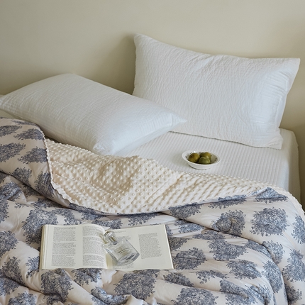 91家纺网 家纺一手货源 找家纺 （总）U被家纺 2025新款法式拼边针织棉豆豆被被子被芯（此款被子有券后控价 联系商家）