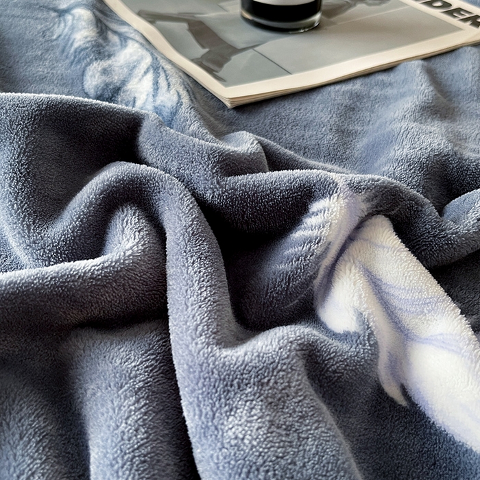 91家纺网 家纺一手货源 找家纺 全季家居 2024新款A类纯色印花高克重加厚保暖包边牛奶绒床单单件 羽毛