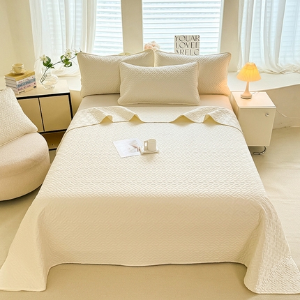 91家纺网 家纺一手货源 找家纺 （总）美达家纺  2025新品A类抗菌纯色双面全棉床盖-单床盖