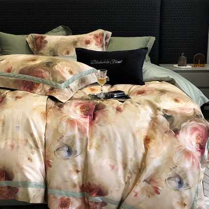 （总）2024新款高支数码印花四件套