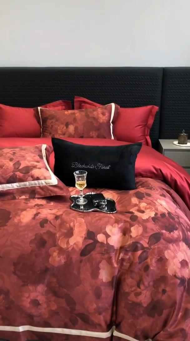 91家纺网 家纺一手货源 找家纺 （总）2024新款高支数码印花四件套