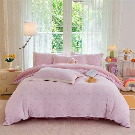 91家纺网 家纺一手货源 找家纺 （总）大米家居 2024新款印花牛奶绒四件套-马卡龙糖果