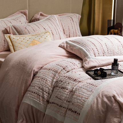 91家纺网 家纺一手货源 找家纺 （总）瑞雪家居 2025新款230g全消光牛奶绒四件套-慕禾