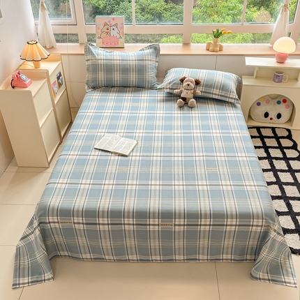 91家纺网 家纺一手货源 找家纺 （总）铭成家纺 2024新款新疆棉喷气印花小清新系列单床单