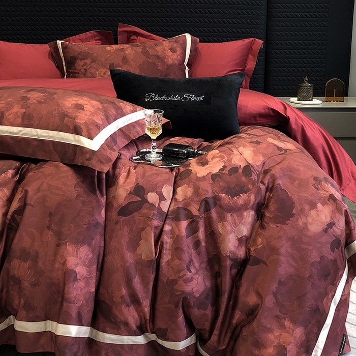 91家纺网 家纺一手货源 找家纺 （总）2024新款高支数码印花四件套