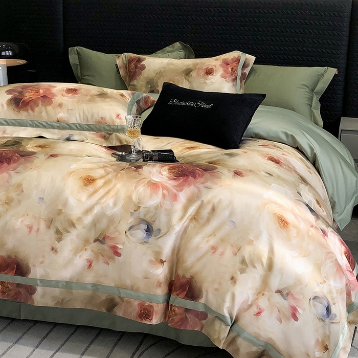 91家纺网 家纺一手货源 找家纺 （总）2024新款高支数码印花四件套