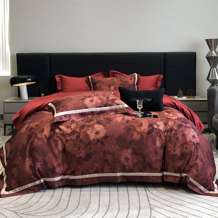 91家纺网 家纺一手货源 找家纺 （总）2024新款高支数码印花四件套