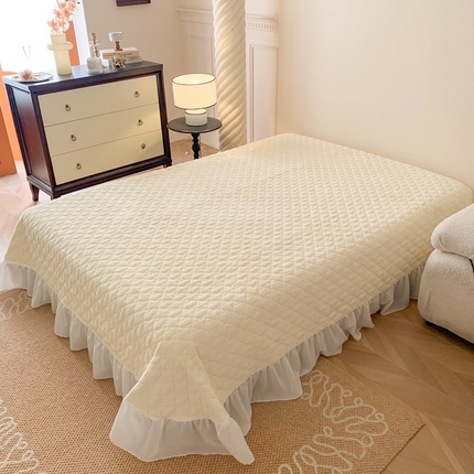 91家纺网 家纺一手货源 找家纺 吾欢心 2024新款牛奶绒单床盖 床盖-黄