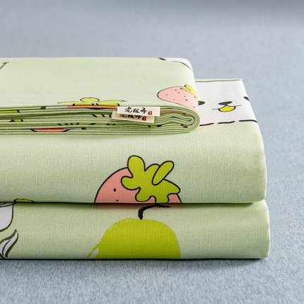 91家纺网 家纺一手货源 找家纺 （总）2025新款老粗布卡通花卉床单系列-床单+枕套