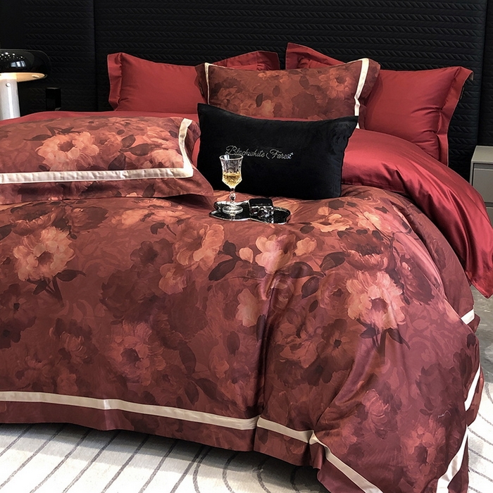 91家纺网 家纺一手货源 找家纺 （总）2024新款高支数码印花四件套