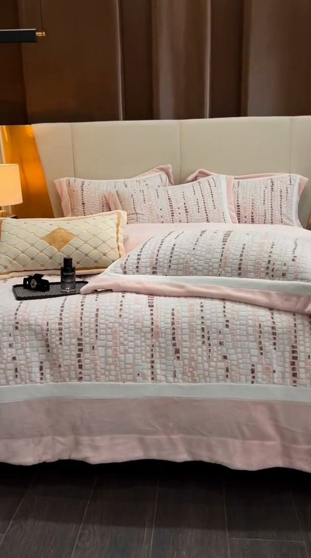 91家纺网 家纺一手货源 找家纺 （总）瑞雪家居 2025新款230g全消光牛奶绒四件套-慕禾