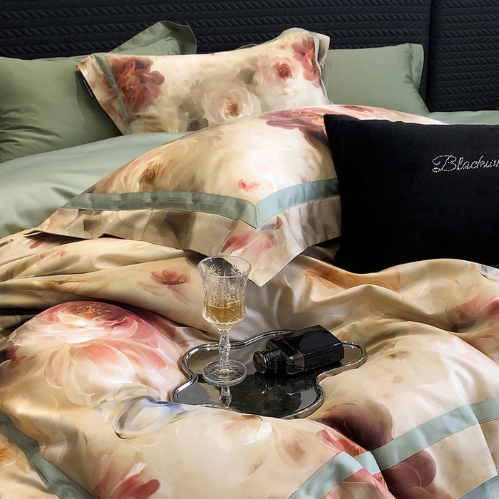 91家纺网 家纺一手货源 找家纺 （总）2024新款高支数码印花四件套