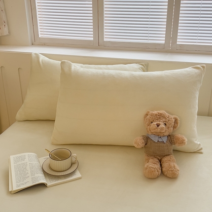 91家纺网 家纺一手货源 找家纺 （总）梦尚舒 2025新款加厚牛奶绒纯色枕套