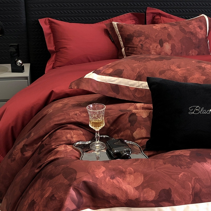 91家纺网 家纺一手货源 找家纺 （总）2024新款高支数码印花四件套