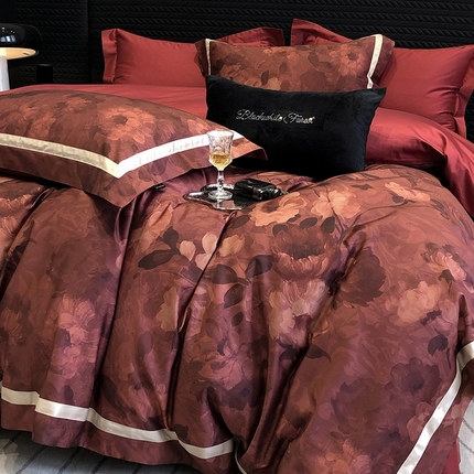 91家纺网 家纺一手货源 找家纺 （总）2024新款高支数码印花四件套