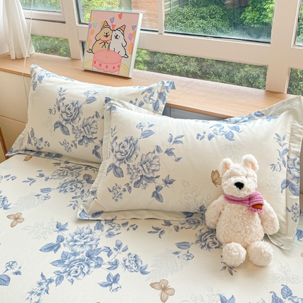 91家纺网 家纺一手货源 找家纺 （总）铭成家纺 2024新款新疆棉喷气印花小清新系列单品枕套