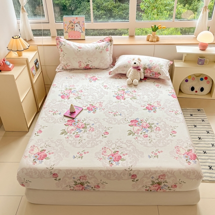 91家纺网 家纺一手货源 找家纺 （总）铭成家纺 2024新款新疆棉喷气印花小清新系列单床笠