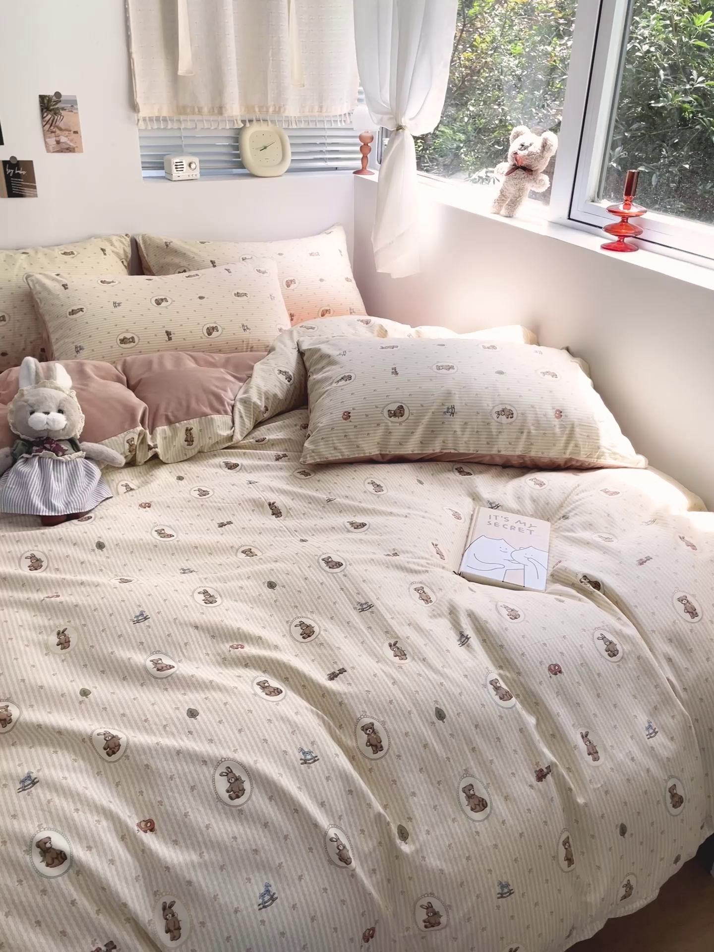 91家纺网 家纺一手货源 找家纺 盛馨家纺 2024秋冬棉加绒13372全棉宝宝绒牛奶绒床单床笠保暖绒四件套 幸运熊