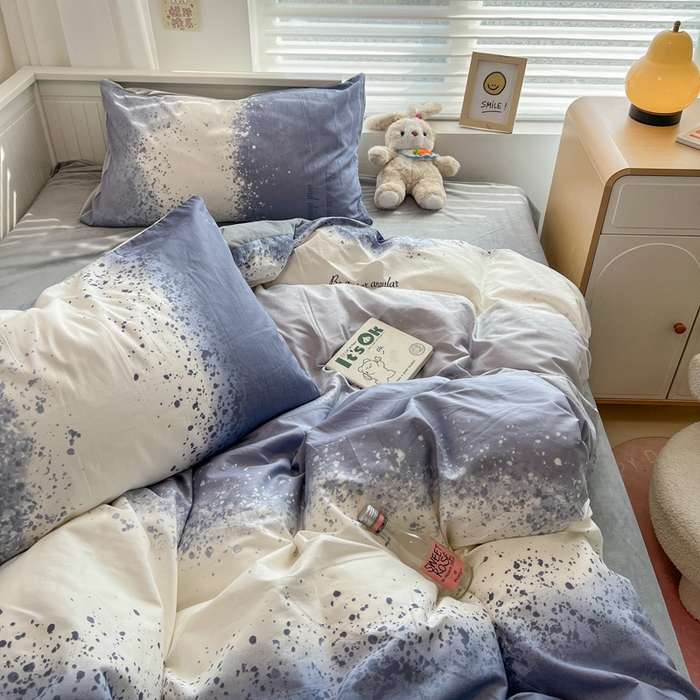 91家纺网 家纺一手货源 找家纺 盛馨家纺 2024秋冬棉加绒13372全棉宝宝绒牛奶绒床单床笠保暖绒四件套 幻境灰