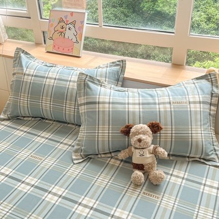 91家纺网 家纺一手货源 找家纺 （总）铭成家纺 2024新款新疆棉喷气印花小清新系列单品枕套