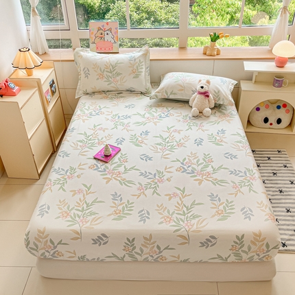 91家纺网 家纺一手货源 找家纺 （总）铭成家纺 2024新款新疆棉喷气印花小清新系列单床笠