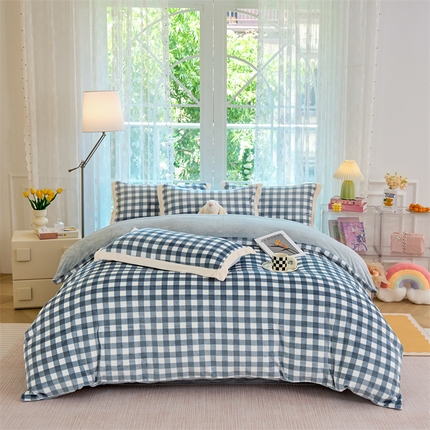 91家纺网 家纺一手货源 找家纺 （总）大米家居 2024新款印花牛奶绒四件套-马卡龙糖果