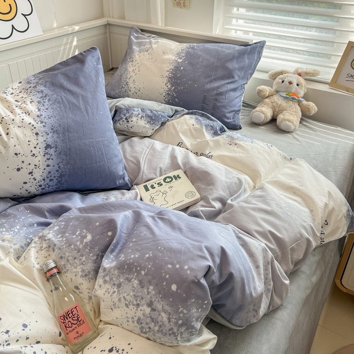 91家纺网 家纺一手货源 找家纺 盛馨家纺 2024秋冬棉加绒13372全棉宝宝绒牛奶绒床单床笠保暖绒四件套 幻境灰