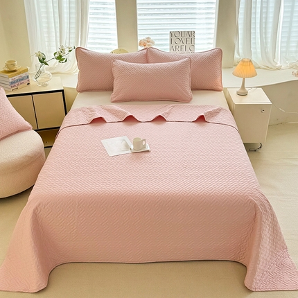 91家纺网 家纺一手货源 找家纺 （总）美达家纺  2025新品A类抗菌纯色双面全棉床盖-单床盖