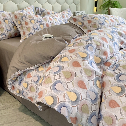 91家纺网 家纺一手货源 找家纺 （总）2024新款A类母婴级棉天丝磨毛四件套风格一