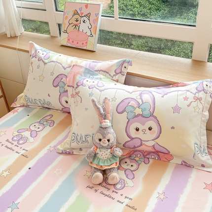 91家纺网 家纺一手货源 找家纺 （总）铭成家纺 2024新款新疆棉喷气印花小清新系列单品枕套