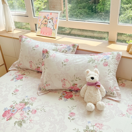 91家纺网 家纺一手货源 找家纺 （总）铭成家纺 2024新款新疆棉喷气印花小清新系列单品枕套