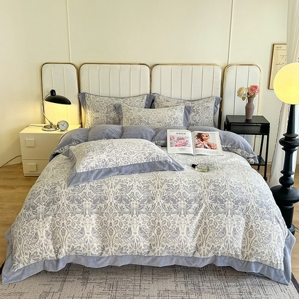 91家纺网 家纺一手货源 找家纺 （总）库里梦家纺 2024新款拼角雕花牛奶绒四件套230克加厚牛奶绒