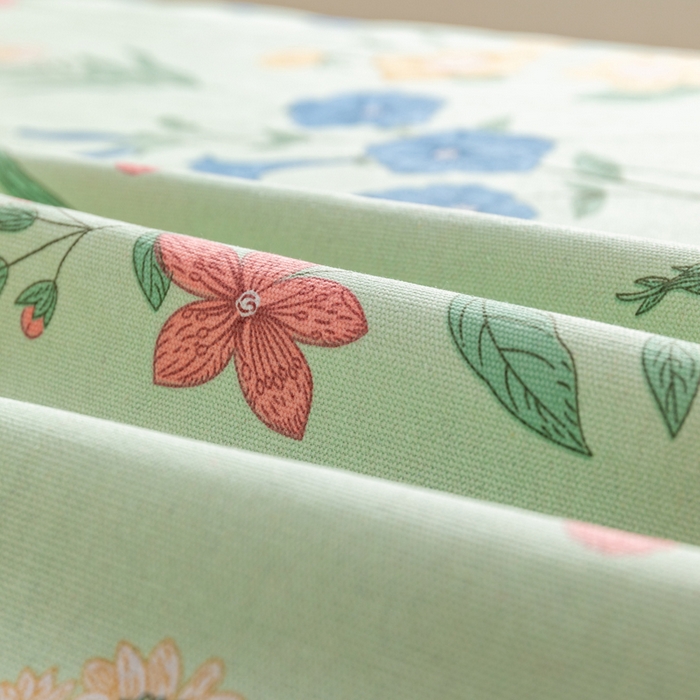 91家纺网 家纺一手货源 找家纺 2025新款老粗布卡通花卉床单系列-单床单 诗意花坊