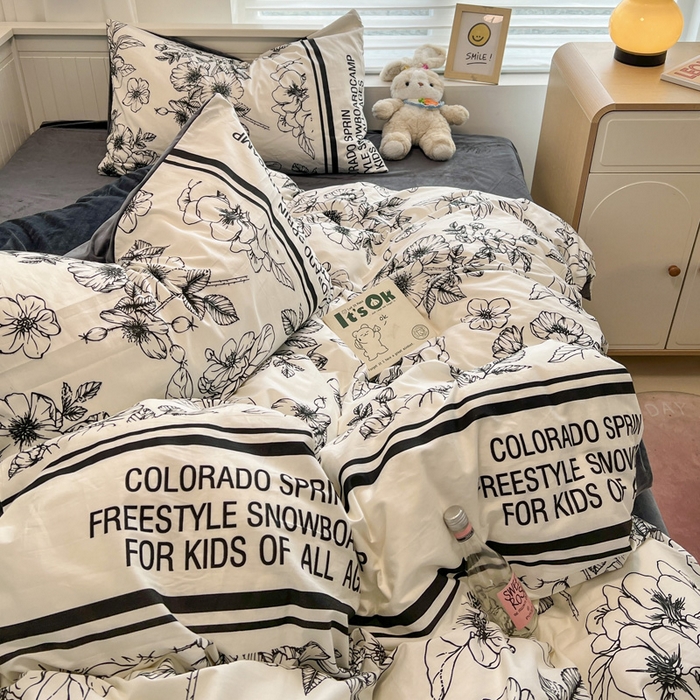 91家纺网 家纺一手货源 找家纺 盛馨家纺 2024秋冬棉加绒13372全棉宝宝绒牛奶绒床单床笠保暖绒四件套 野花之梦